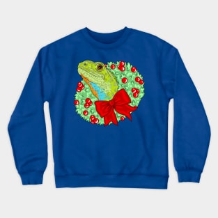 Lizard Be Merry Christmas With Background Crewneck Sweatshirt